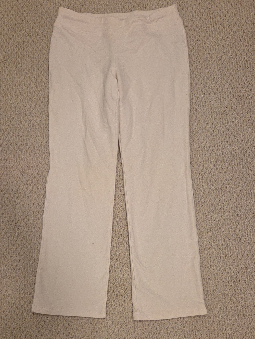 Boston Proper White Cotton Spandex Wide Leg Flare Lounge Pants - Size M